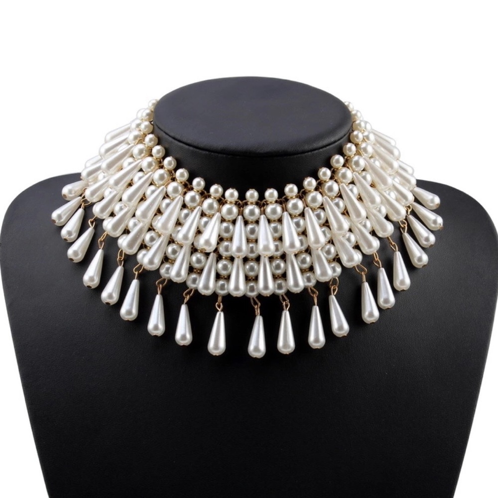 Faux Pearl Necklace.